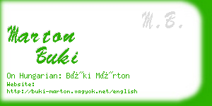 marton buki business card