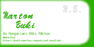 marton buki business card